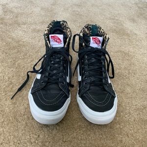 Leather sk8 high zip up